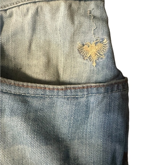 Cavalera Men’s Distressed Straight Leg Jeans 34X33 Logo Pockets Biker Rock Moto - Picture 6 of 11